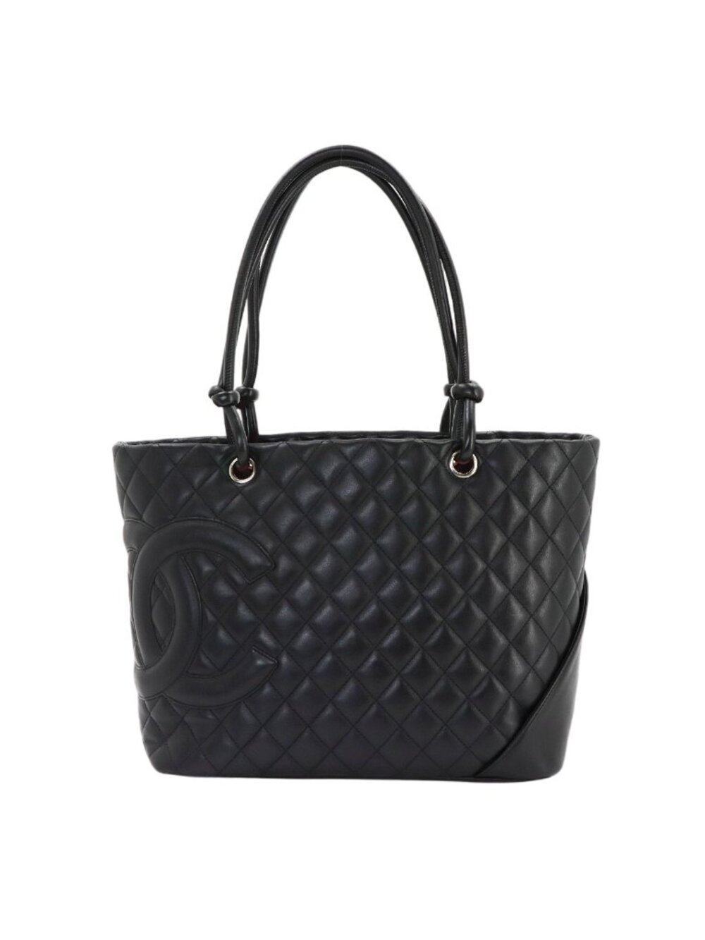 Chanel Cambon Line Large Tote Bag Calfskin Black